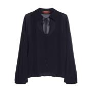 Elegante Zijden Blouse Max Mara Studio , Blue , Dames