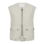 Ballon Vest Blazer in Bone Co'Couture , Beige , Dames