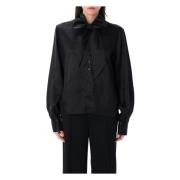 Zwarte Twist Bow Shirt Dameskleding MM6 Maison Margiela , Black , Dame...