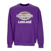 Paarse Lichtgewicht Crewneck Sweatshirt Usual , Purple , Heren