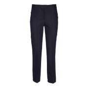 Zwarte katoenmix slim fit broek Max Mara , Black , Dames