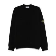 Zwarte Truien voor Mannen Stone Island , Black , Heren