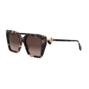 Stijlvolle Zwarte Leren Schoudertas Fendi , Brown , Dames