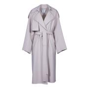 Grijze Wollen Trenchcoat Sportmax , Gray , Dames