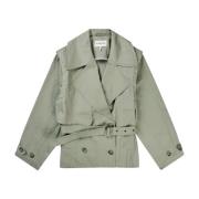 Korte Trenchcoat Dust Green Munthe , Green , Dames