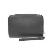 Pre-owned Leather clutches Louis Vuitton Vintage , Black , Dames