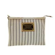 Pre-owned Canvas clutches Louis Vuitton Vintage , White , Dames