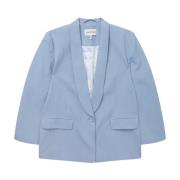 Elegante Smoking Geïnspireerde Lichtblauwe Blazer Munthe , Blue , Dame...