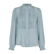 Romantische Blauwe Blouse met Ruchedetails Lollys Laundry , Blue , Dam...