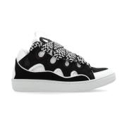 Zwarte Sneakers met Vlechtwerk Veters Lanvin , Black , Dames