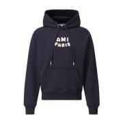 Hoodie met logo-borduursel Ami Paris , Blue , Heren