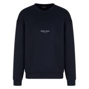 Donkerblauwe Sweatshirt Giorgio Armani , Blue , Heren