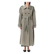 Khaki Belt Bag Trenchcoat LOW Classic , Gray , Dames