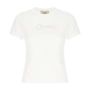 Casual Katoenen T-Shirt voor Mannen Coperni , White , Dames