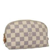 Pre-owned Canvas pouches Louis Vuitton Vintage , White , Dames