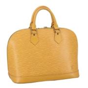 Pre-owned Leather handbags Louis Vuitton Vintage , Yellow , Dames