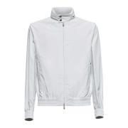 Witte Katoenen Jas met Ritssluiting Brunello Cucinelli , Blue , Heren