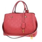 Pre-owned Leather handbags Louis Vuitton Vintage , Red , Dames