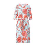 Bloemen Midi Jurk met Riem Emily Van den Bergh , Multicolor , Dames