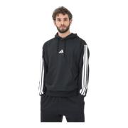 Zwarte hoodie Essentials 3 Stripes Adidas , Black , Heren