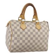 Pre-owned Canvas handbags Louis Vuitton Vintage , White , Dames