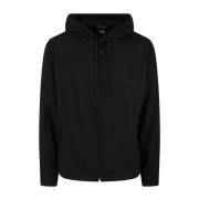 Flanellen Hoodie met Rits Y-3 , Black , Heren