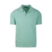 Menta Polo Korte Mouw Sweater Roberto Collina , Green , Heren