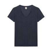 Apolline linnen T-shirt Ines De La Fressange Paris , Blue , Dames