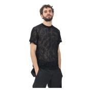 Zwart Mesh Logo T-shirt Regular Fit Versace Jeans Couture , Black , He...