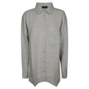 Georgiana Oversized Shirt Andamane , Gray , Dames