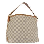 Pre-owned Leather shoulder-bags Louis Vuitton Vintage , White , Dames