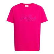 Fuchsia Kinder T-shirt met Strass Logo MC2 Saint Barth , Pink , Dames