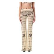 Mesh Tattoo Matroos Broek Jean Paul Gaultier , Beige , Dames