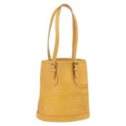 Pre-owned Leather shoulder-bags Louis Vuitton Vintage , Yellow , Dames