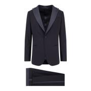 Wollen Tuxedo met Peak Revers Giorgio , Blue , Heren