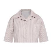 Shirt met gestreept patroon Palm Angels , Beige , Dames