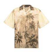 Shirt met print Palm Angels , Beige , Heren