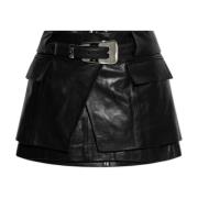 Leren rok Yori IRO , Black , Dames