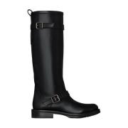 Rivierlaarzen van glad leer Saint Laurent , Black , Dames