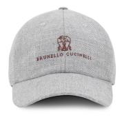 Grijze Wollen Hoed C1001 Brunello Cucinelli , Gray , Heren