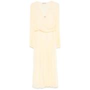 Elegante Crème Jurk voor Vrouwen Twinset , Beige , Dames