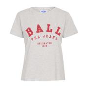 Sportieve Tee Top Medium Grey Melange Ball , Gray , Dames