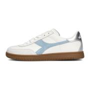 Retro Combi Sneakers Blauw Leer Diadora , White , Dames