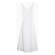 Lange Damesjurk Elegante Stijl Alaïa , White , Dames