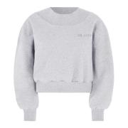 Grijze Melange Logo Sweatshirt The Attico , Gray , Dames