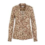 Nude & Neutrals Stijlvolle Shirt Dries Van Noten , Brown , Dames