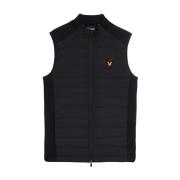 Jassen Hybrid Quilted Golf Gilet Lyle & Scott , Black , Heren