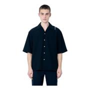 Geborduurde Camp Kraag Bowling Shirt Marni , Black , Heren