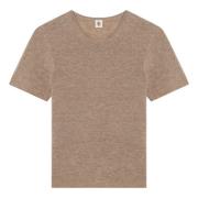 Korte mouw ronde hals T-shirt The Garment , Brown , Dames