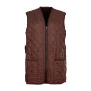 Mouwloze Gilet met Rits Barbour , Brown , Heren